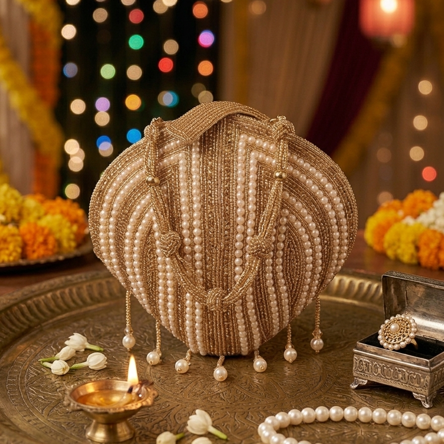 Golden Arc Pearl Potli