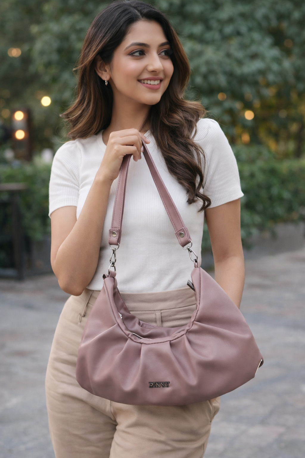 Rosé Charm Sling Handbag