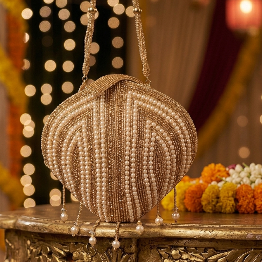 Golden Arc Pearl Potli